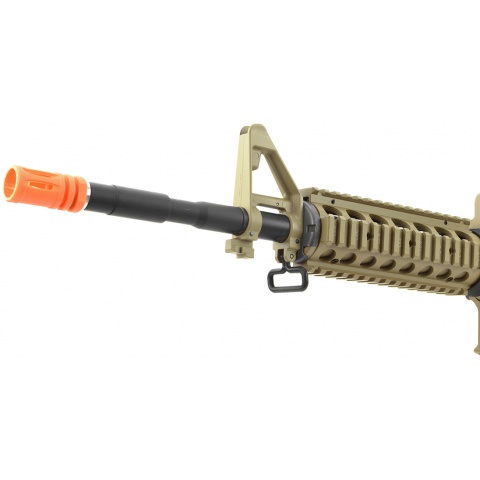 WE Tech Open Bolt M4A1 RIS Gas Blowback GBBR Airsoft Rifle - TAN