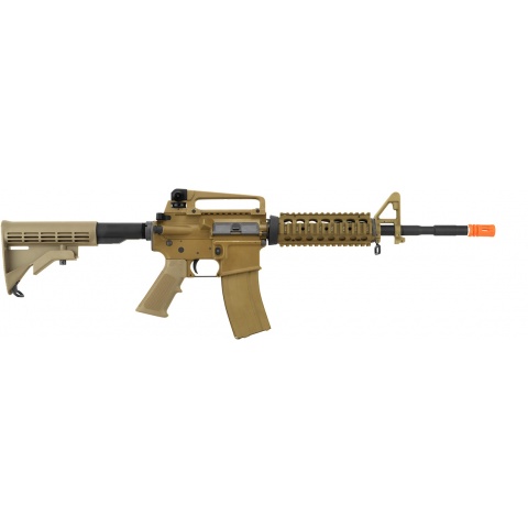 WE Tech Open Bolt M4A1 RIS Gas Blowback GBBR Airsoft Rifle - TAN