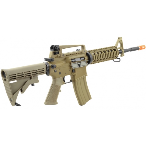 WE Tech Open Bolt M4A1 RIS Gas Blowback GBBR Airsoft Rifle - TAN