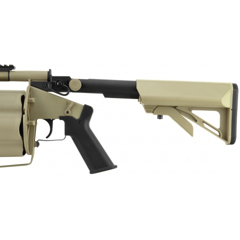 ICS Airsoft M32A1 GLM 6-Round Revolving Grenade Launcher - TAN