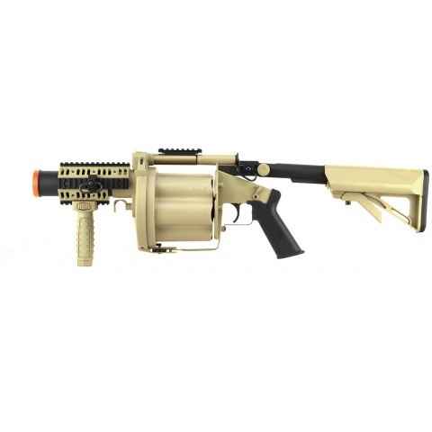 ICS Airsoft M32A1 GLM 6-Round Revolving Grenade Launcher - TAN