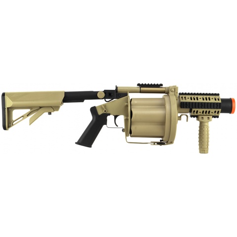 ICS Airsoft M32A1 GLM 6-Round Revolving Grenade Launcher - TAN