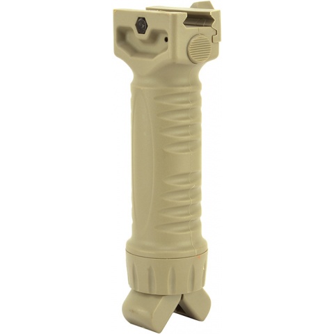 ICS Rapid Deploy Tactical Airsoft Foregrip Bipod System - TAN