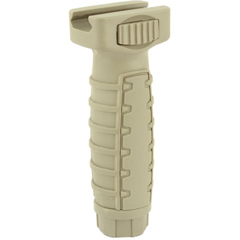 ICS Airsoft QD Quick Release Tactical Vertical Foregrip - DESERT TAN