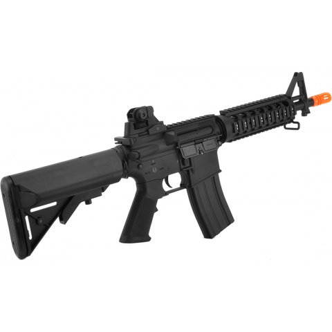 Lancer Tactical Full Metal M4 CQB RIS Airsoft Gun AEG Rifle - BLACK