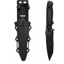 CYMA Rubber Tanto Training Airsoft Knife w/ Tactical Sheath - BLACK