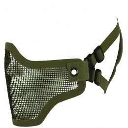 CYMA Airsoft Steel Mesh Adjustable Lower Face Mask - OD GREEN