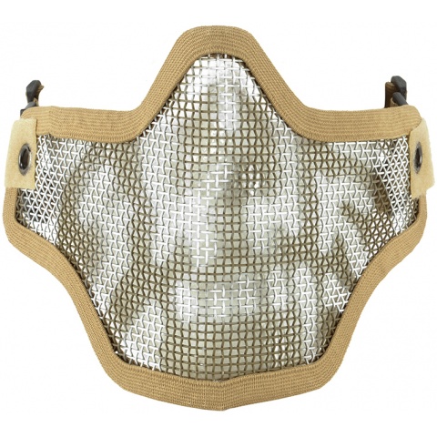 CYMA Airsoft Steel Mesh Adjustable Lower Face Mask - DESERT SKULL