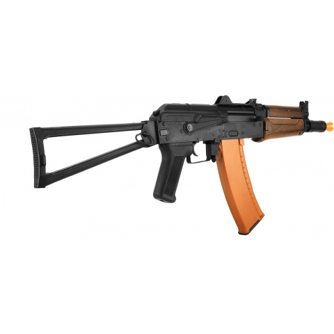 Lancer Tactical AK-74U Metal Gearbox Airsoft AEG Rifle - FAUX WOOD