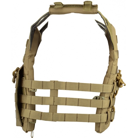 Lancer Tactical Airsoft Tactical Vest w/ MOLLE Webbing - TAN
