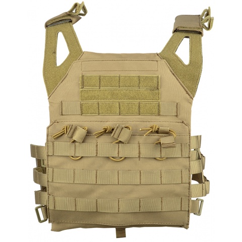 Lancer Tactical Airsoft Tactical Vest w/ MOLLE Webbing - TAN