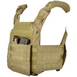 Lancer Tactical 600D Speed Attack MOLLE Plate Carrier V2 - TAN