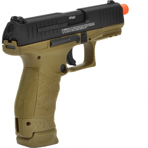 Walther PPQ Gas Blowback Licensed Airsoft Pistol - BLACK / TAN
