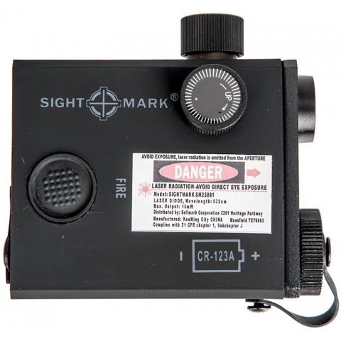 Sightmark LoPro Low Profile Green Laser Designator Unit - BLACK