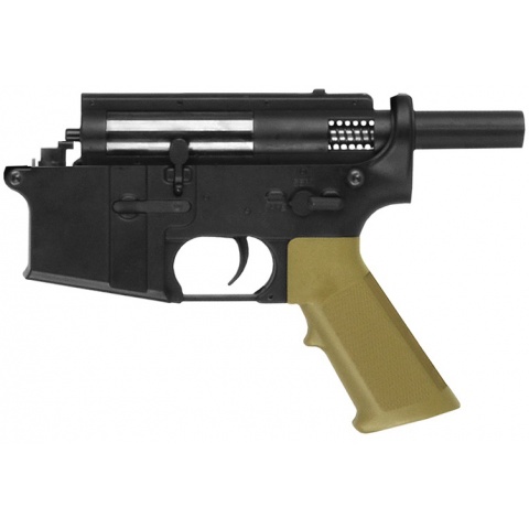 Golden Eagle 350 FPS Polymer CQB Lower Receiver - BLACK/TAN