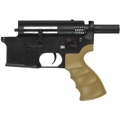Golden Eagle M27 Ergonomic Full Metal Lower Receiver - BLACK/TAN
