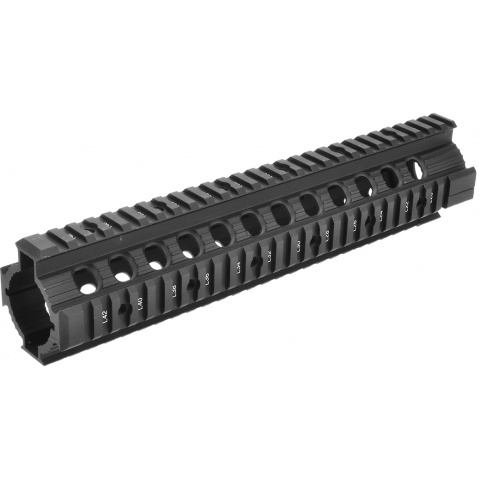 Golden Eagle Full Metal 274mm Quad RIS Handguard for M4 / M16 Airsoft AEG