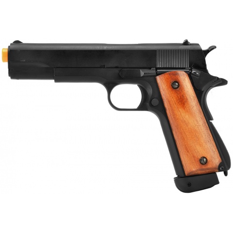 WE-Tech Bell WWII M1911A1 Airsoft Pistol CO2 Blowback Gun (Color: Black & Wood)