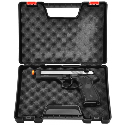 WE-Tech Bell U.S. Army M92 GBB Airsoft Pistol Gas Blowback Gun (Color: Two-Tone)