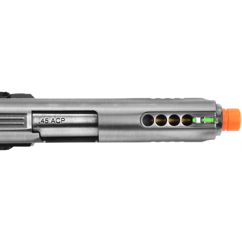 WE Tech Velociraptor Full Metal Gas Blowback Pistol - SILVER