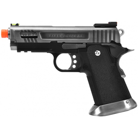 WE Tech Velociraptor Full Metal Gas Blowback Pistol - SILVER