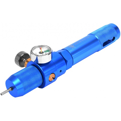 PPS Adjustable Gas Charger for 12g CO2 Cartridges w/ PSI Gauge