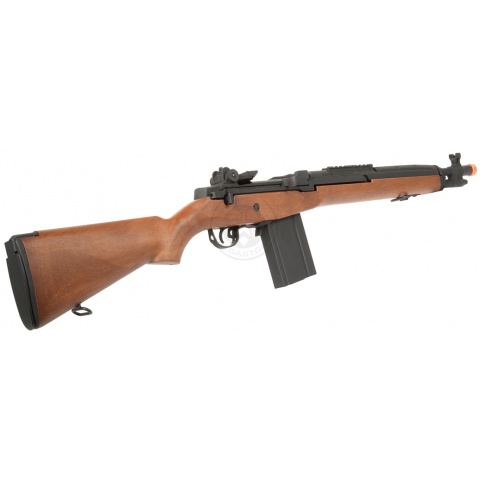 Lancer Tactical Metal Gearbox M14 SOCOM AEG Rifle - IMITATION WOOD