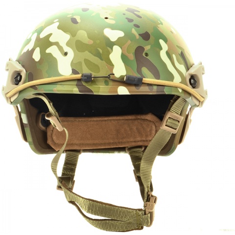 AMA Tactical Airsoft AF Helmet w/ Adapter Rails - LAND CAMO