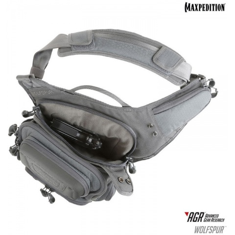 Maxpedition Wolfspur AGR Tactical Crossbody Shoulder Bag - BLACK