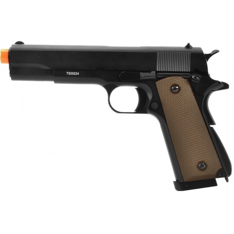 KJW Airsoft M1911 CO2 Full Metal GBB Series AEG WWII Pistol - BLACK