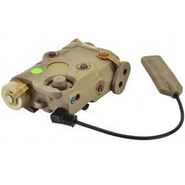 Bravo P15 Flashlight and Green Laser Combo Airsoft Designator  - TAN