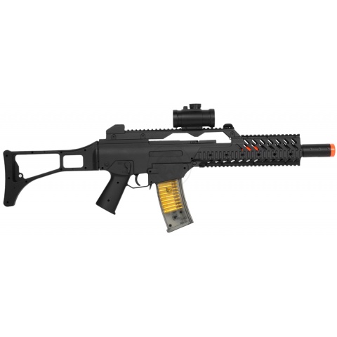 DE R36 Full Size Spring Airsoft Rifle Package w/ Red Dot Scope