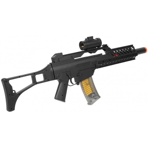 DE R36 Full Size Spring Airsoft Rifle Package w/ Red Dot Scope