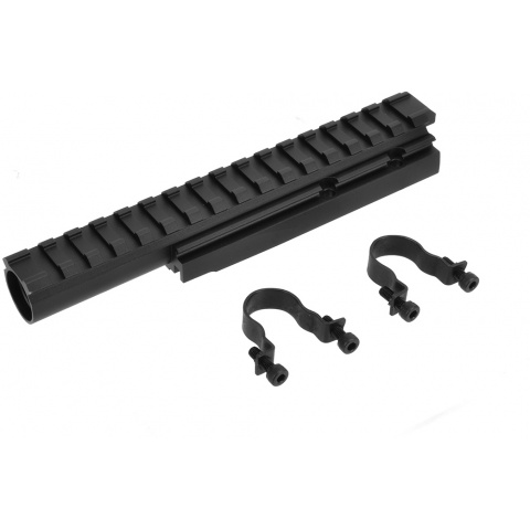 LCT Airsoft AK Series AEG 20mm Forward Optical Rail System - BLACK