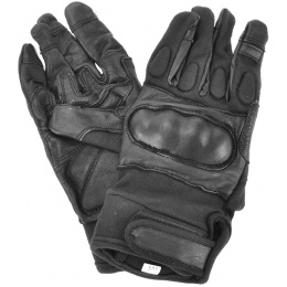 AC-806L Touch Screen Finger Hard Knuckle Gloves - Black