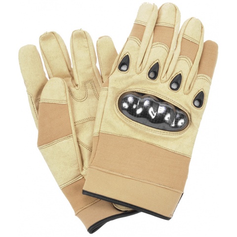 UK Arms Airsoft Tactical Safety Assault Gloves - Coyote Tan