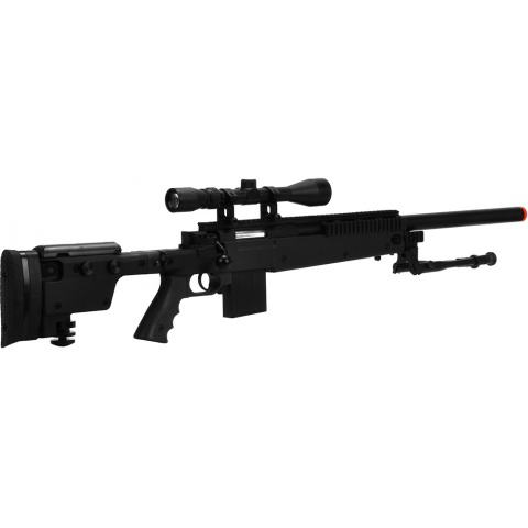 WellFire MB4406D Bolt Action Sniper Rifle w/ Folding Stock - BLACK
