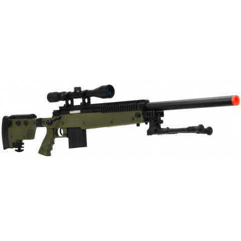 WellFire MB4406D Bolt Action Sniper Rifle w/ Folding Stock - OD