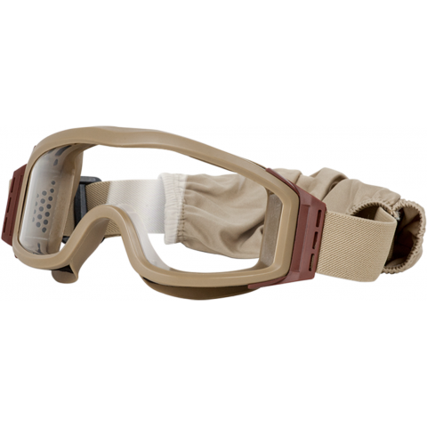Valken Airsoft V-TAC Tango Goggles w/ 3 Color Lenses - TAN