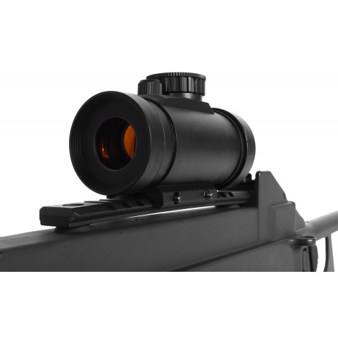 390 FPS DE Full Metal Gearbox Tactical SMG-45 Airsoft AEG Rifle w/ Tactical Flashlight and Red Dot Scope PACKAGE