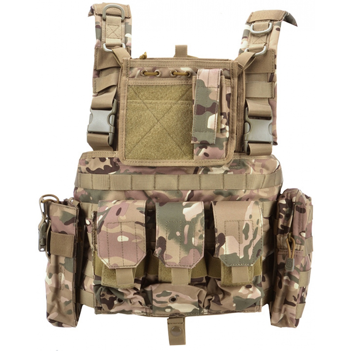 AMA 600D Lightweight Magazine Airsoft Chest Rig LAND CAMO Airsoft