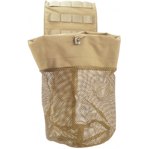 AMA Airsoft Tactical Lightweight Folding Mesh Dump Pouch (Color: Tan)