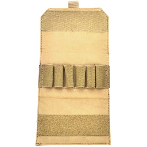 AMA 600D MOLLE Airsoft Shotgun 6-Shell Enclosed Holder - TAN