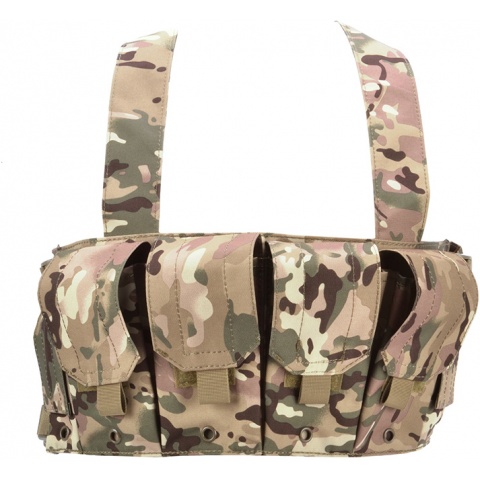 AMA 600D Rugged 6x Magazine Pouch Tactical Chest Rig -LAND CAMO