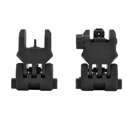 UK Arms ZAA Flip-up Rifle Sight Set (Front and Rear) - BLACK