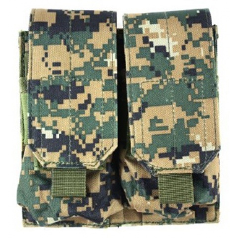 AMA MOLLE Double M4 Airsoft Magazine Pouch - Digital Woodland