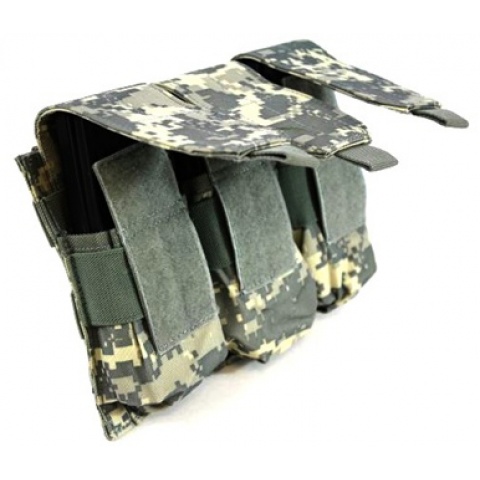 AMA Tactical MOLLE Triple Airsoft Rifle Magazine Pouch - ACU