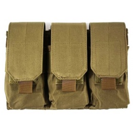 AMA MOLLE 600D Triple Rifle Airsoft Magazine Pouch - COYOTE TAN
