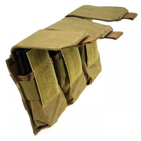 AMA MOLLE 600D Triple Rifle Airsoft Magazine Pouch - COYOTE TAN