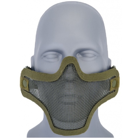 UK Arms Airsoft Tactical Metal Mesh Half Mask - GREEN